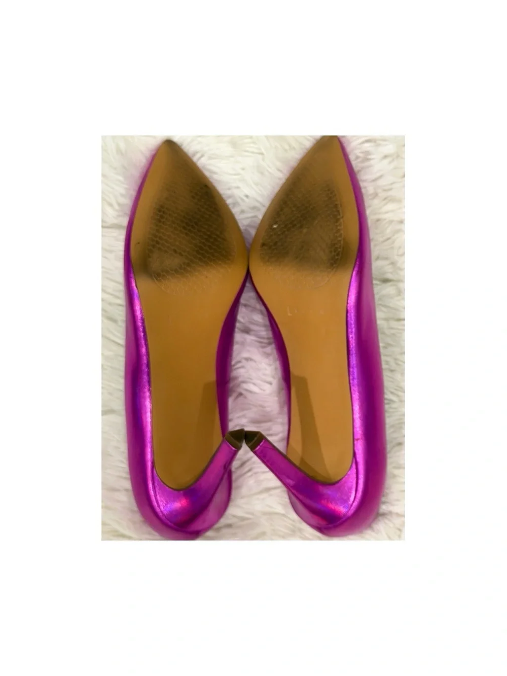 Leith Metallic Fuchsia Pointed-Toe Heels size 8.5M VGUC